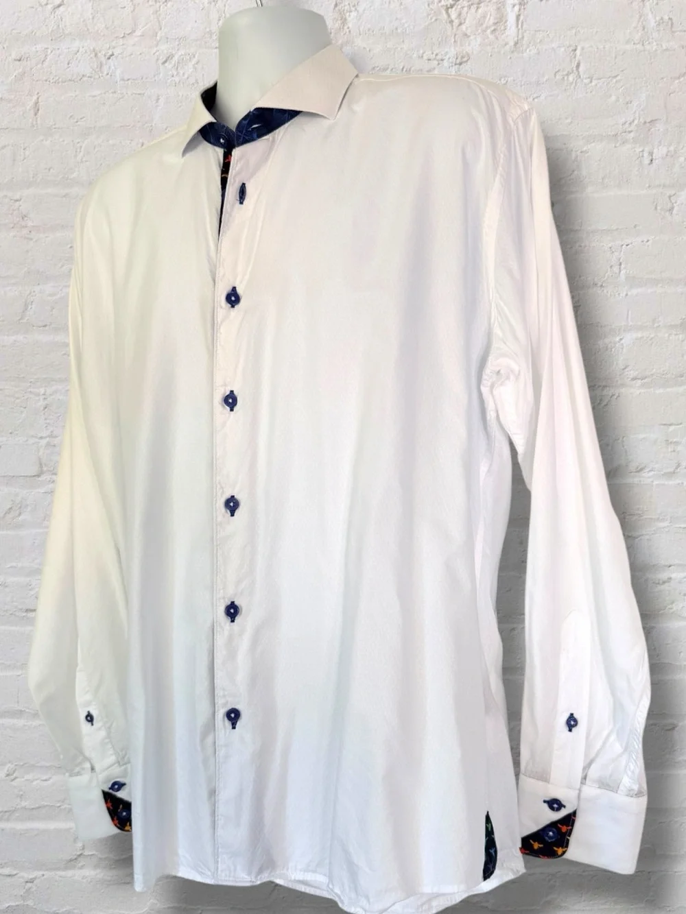 Maceoo Einstein Gem White Dress Shirt 5XL Contrast Bee Print Designer